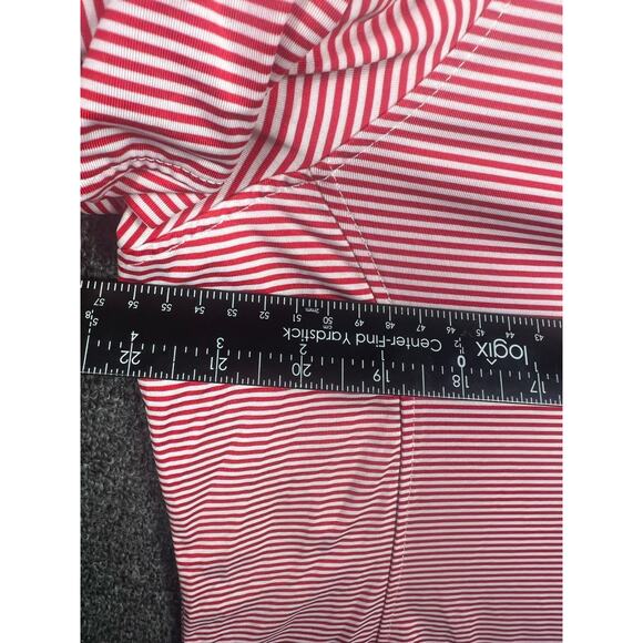 Oobe Golf Polo Shirt Mens Size L Red Striped  Short Sleeve Collared - Picture 9 of 9